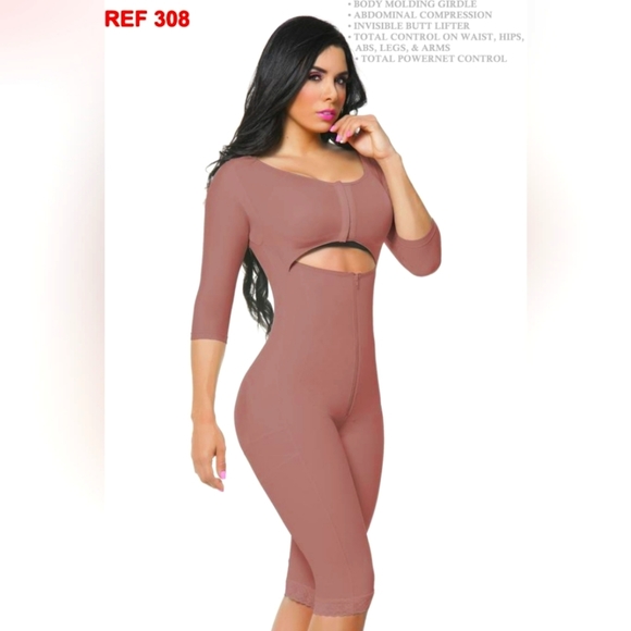 FajaTecNY Other - SHAPEWEAR BODYSUIT WITH 3/4-LENGTH SLEEVES - CALF